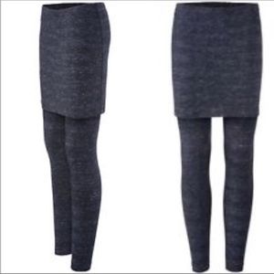 Cabi 3210 M’Leggings Space Dye Skirted Pants Med blue gray speckled